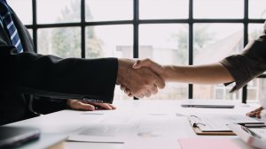 Shaking hands